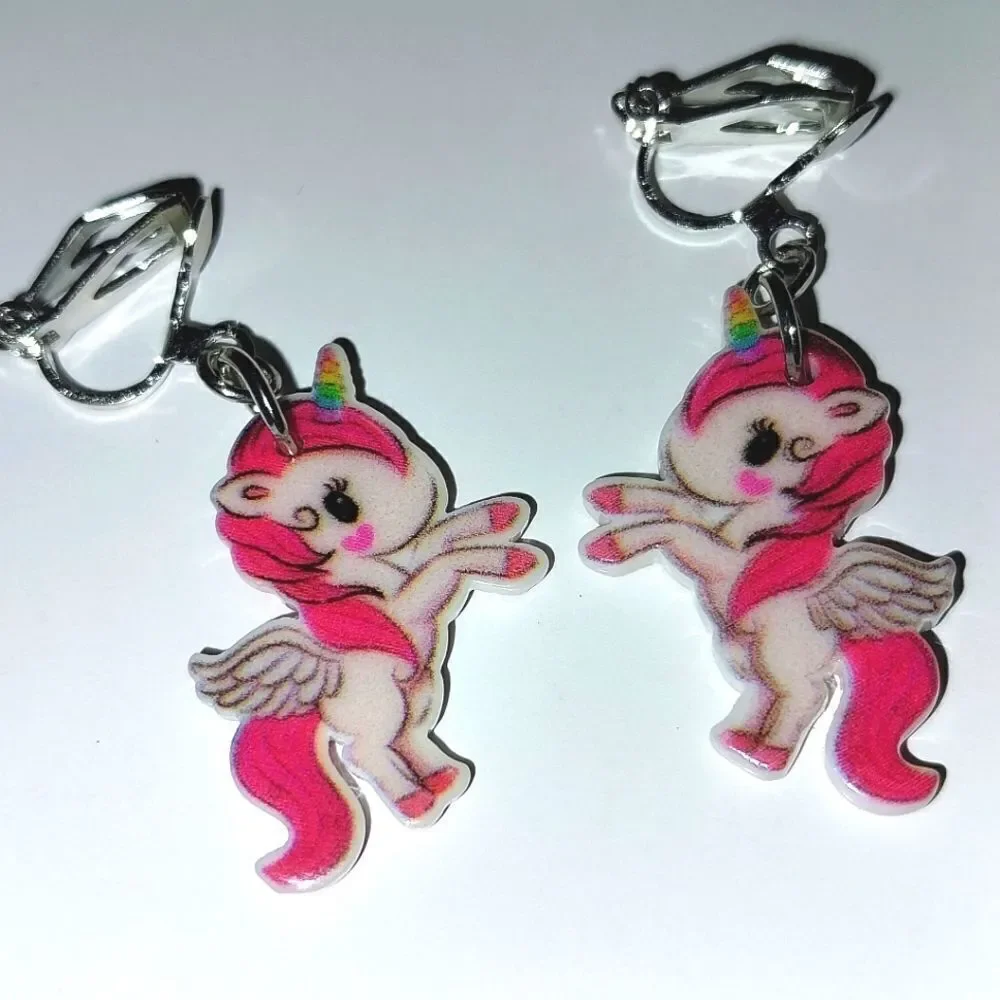 Super cute girls clip-on earrings